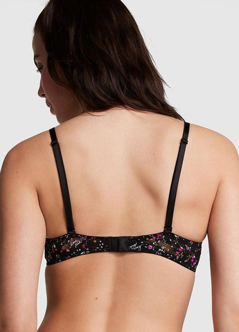 Чёрный бюстгальтер Victoria's Secret с косточками полиамид