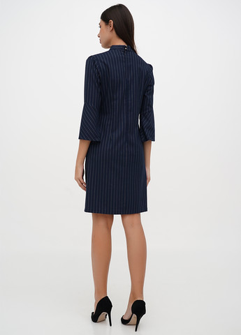 Темно-синее кэжуал платье Sassofono в полоску