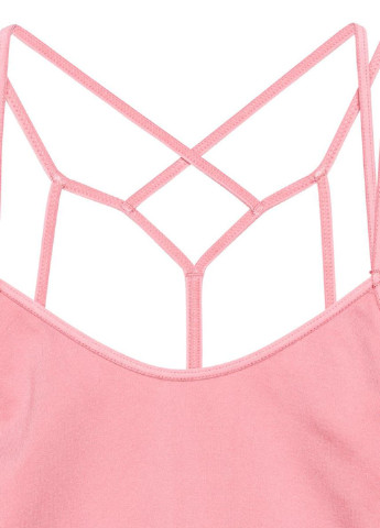 Боді H&M топ-боді однотонний рожевий кежуал поліамід