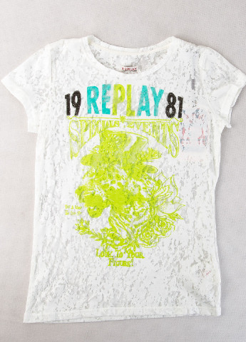 Біла літня футболка Replay