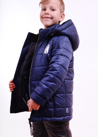 Темно-синяя зимняя зимняя удлиненная куртка k32 Luxik Зимняя куртка
