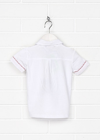 Белая детская футболка-поло для мальчика Heach Junior с логотипом