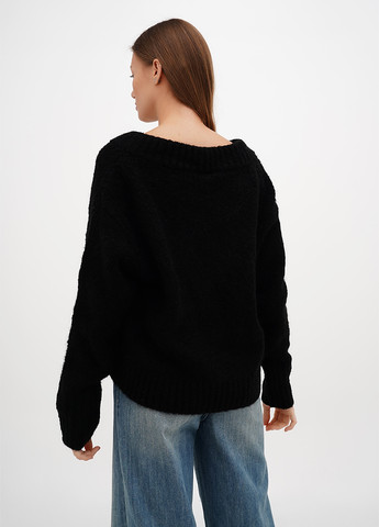 Черный зимний свитер Weekday