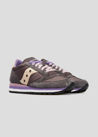 Коричневые кроссовки Jazz Triple из текстиля и замши Saucony коричневые всесезоны (253268053)