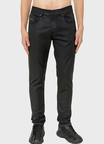 Черные демисезонные зауженные джинсы Diesel