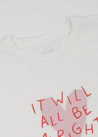 Молочная летняя футболка Фламинго