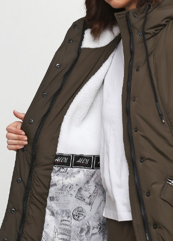 Оливковая (хаки) зимняя куртка R&G