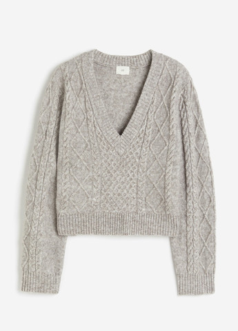 Светло-серый демисезонный пуловер пуловер H&M