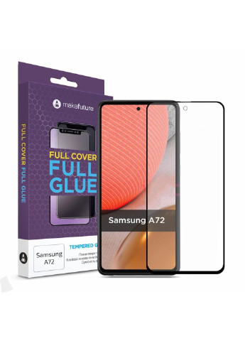 Скло захисне Samsung A72 Full Cover Full Glue (MGF-SA72) MakeFuture (249609213)