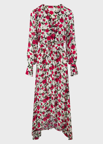 Красное вечернее платье на запах YPS розы