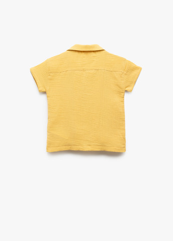 Желтая кэжуал рубашка однотонная KOTON