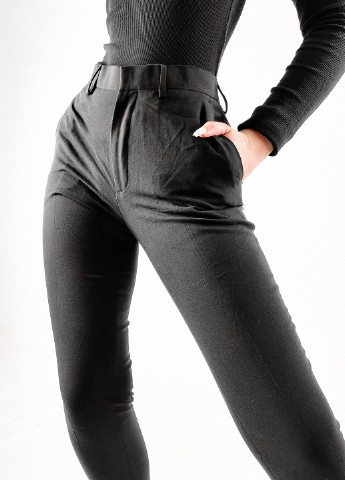 Черные кэжуал демисезонные укороченные, зауженные брюки Asos