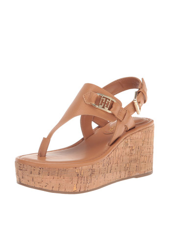 Коричневые босоножки Tommy Hilfiger с ремешком с логотипом, с пряжкой