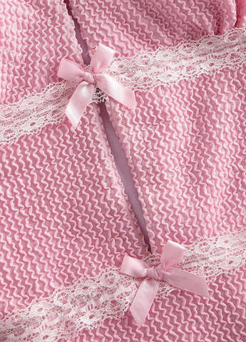 Светло-розовый летний купальник слитный SHEIN