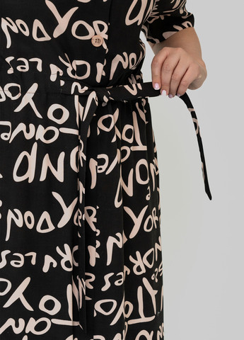 Комбинированное кэжуал платье а-силуэт A'll Posa с надписью