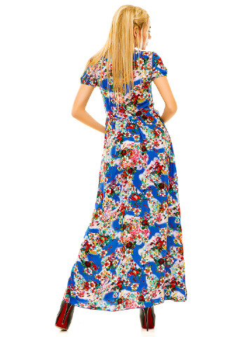 Синее кэжуал платье Lady Style
