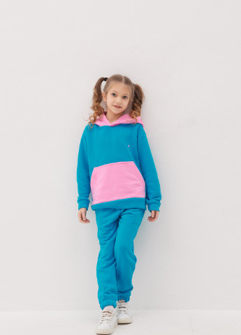 Голубой демисезонный детский спортивный повседневный костюм beauty Kindamor весна-осень 2022