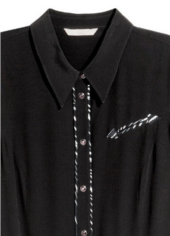 Черное кэжуал платье рубашка H&M