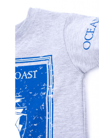 Синий летний костюм десткий с парусником (8299-140b-gray) E&H