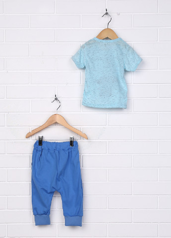 Голубой летний комплект (футболка, брюки) Ивтекс