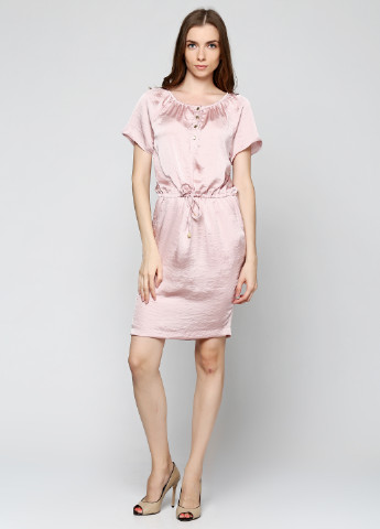 Блідо-рожева кежуал платье Stefanie L однотонна