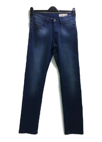 Темно-синие демисезонные зауженные джинсы Livergy