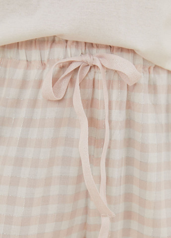 Светло-розовые домашние демисезонные прямые брюки Women'secret