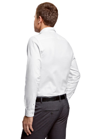 Белая классическая рубашка Oodji с длинным рукавом