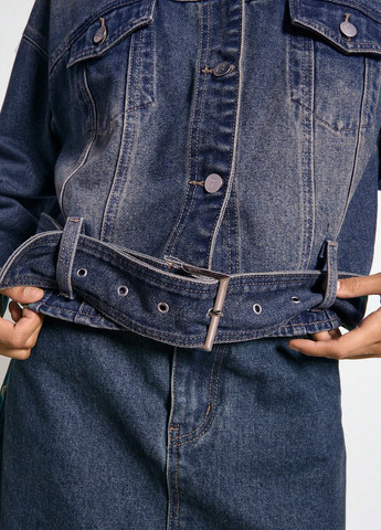 Синяя демисезонная куртка SHEIN