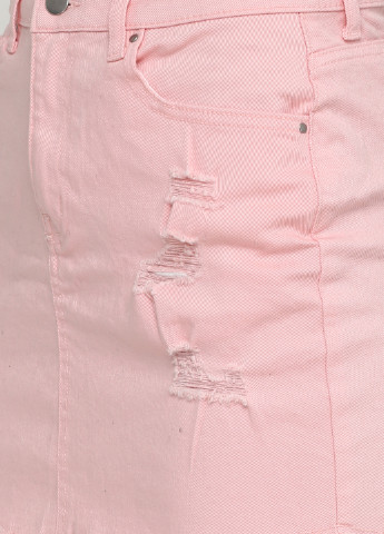 Розовая джинсовая однотонная юбка Pretty Little Thing