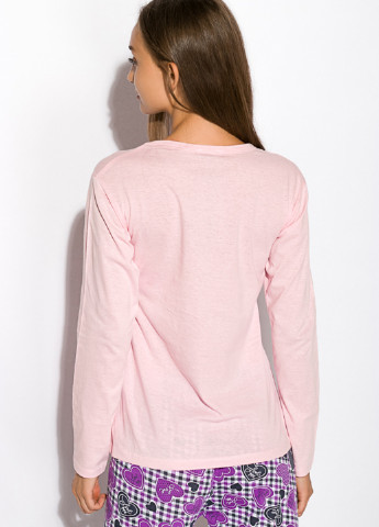 Розовая всесезон пижама (лонгслив, брюки) лонгслив + брюки Time of Style