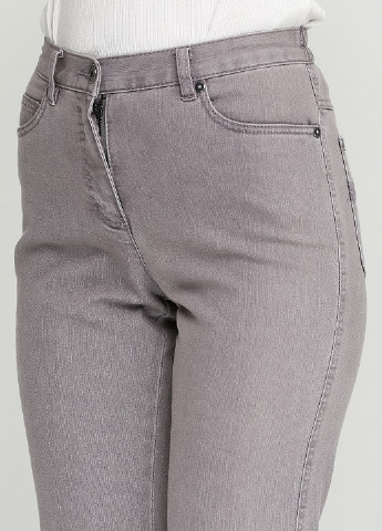 Светло-серые демисезонные зауженные джинсы Brandtex Collection
