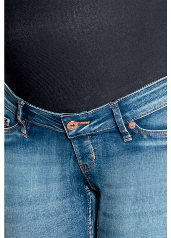Джинси для вагітних H&M скінні, завужені однотонні світло-сині джинсові бавовна