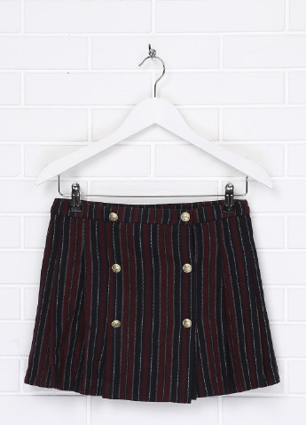 Темно-бордовая кэжуал в полоску юбка Zara со средней талией