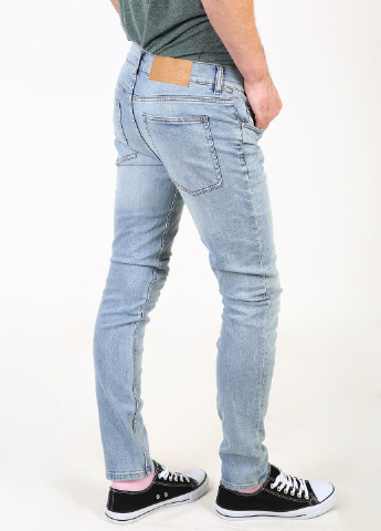 Голубые демисезонные узкие джинсы скинни Cheap Monday