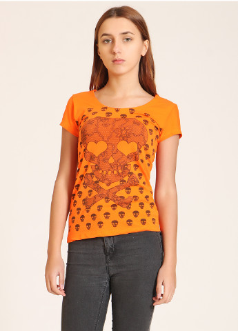 Оранжевая летняя футболка W&R