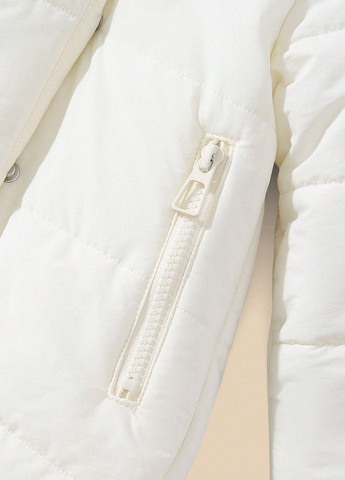 Біла демісезонна куртка куртка-пальто SHEIN