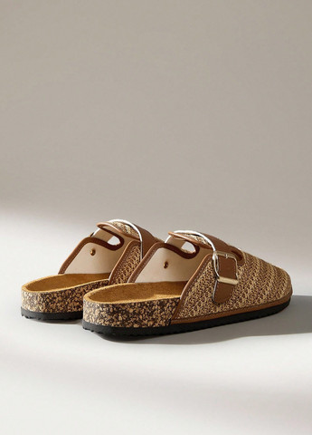 Коричневые туфли SHEIN без каблука