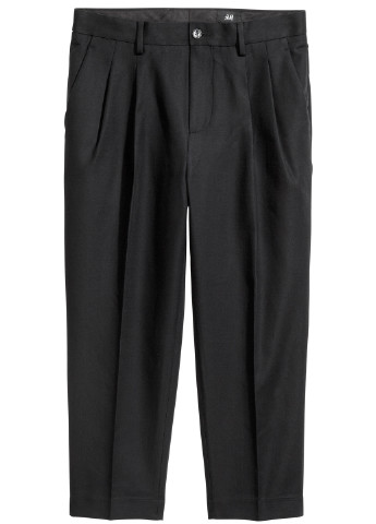 Черные классические демисезонные чиносы брюки H&M
