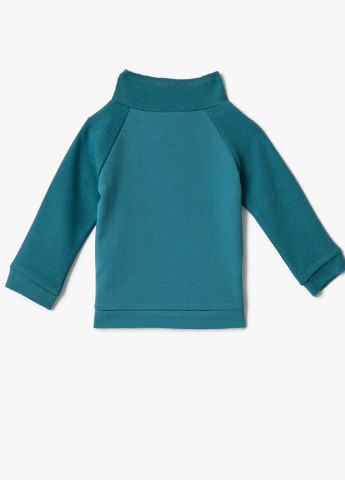 KOTON свитшот однотонный морской волны кэжуал хлопок, трикотаж