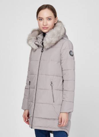 Серая зимняя куртка DKNY