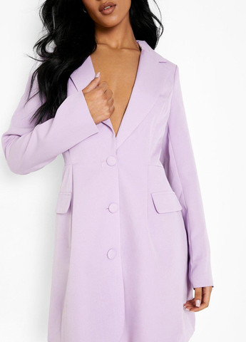 Лілова кежуал сукня сукня-жакет Boohoo однотонна