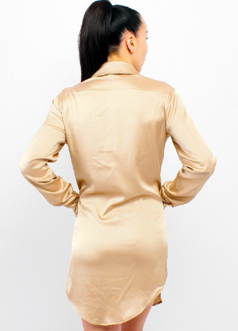 Бежева домашній сукня сукня-сорочка Ghazel однотонна