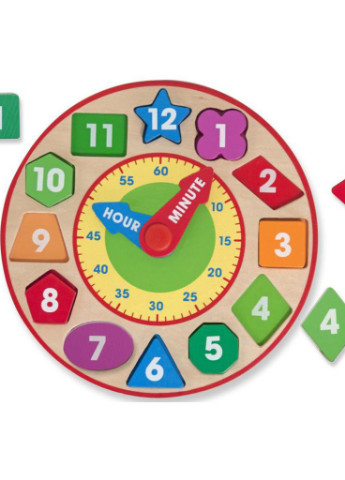 Розвиваюча іграшка Melissa & Doug Годинники-сортувальник (MD18593) Melissa&Doug Часы-сортировщик (203969138)
