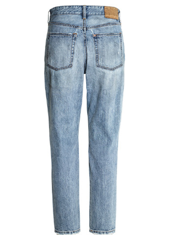 Голубые летние зауженные джинсы H&M