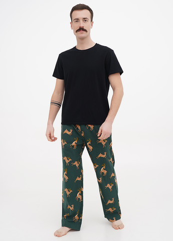 Темно-зеленые домашние демисезонные брюки MOONS