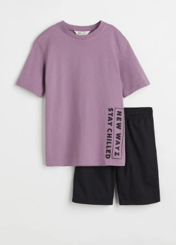 Фиолетовый комплект для мальчика двойка H&M