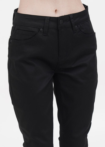 Черные кэжуал демисезонные зауженные, укороченные брюки No Brand