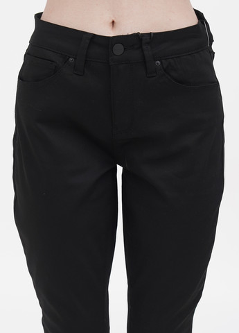 Черные кэжуал демисезонные зауженные, укороченные брюки No Brand