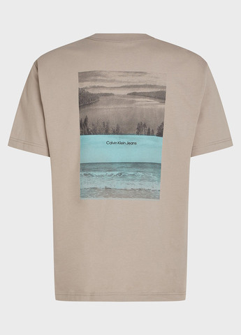 Бежевая футболка Calvin Klein Jeans